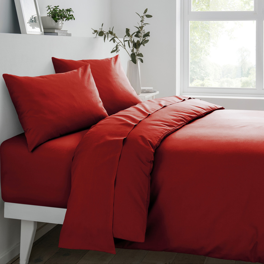 Smart Living Double 68 Pick Red Duvet Cover Set Image 3