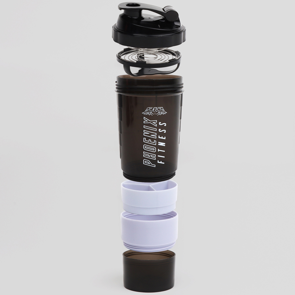 Phoenix Slate Shaker Bottle with Compartment Image 3