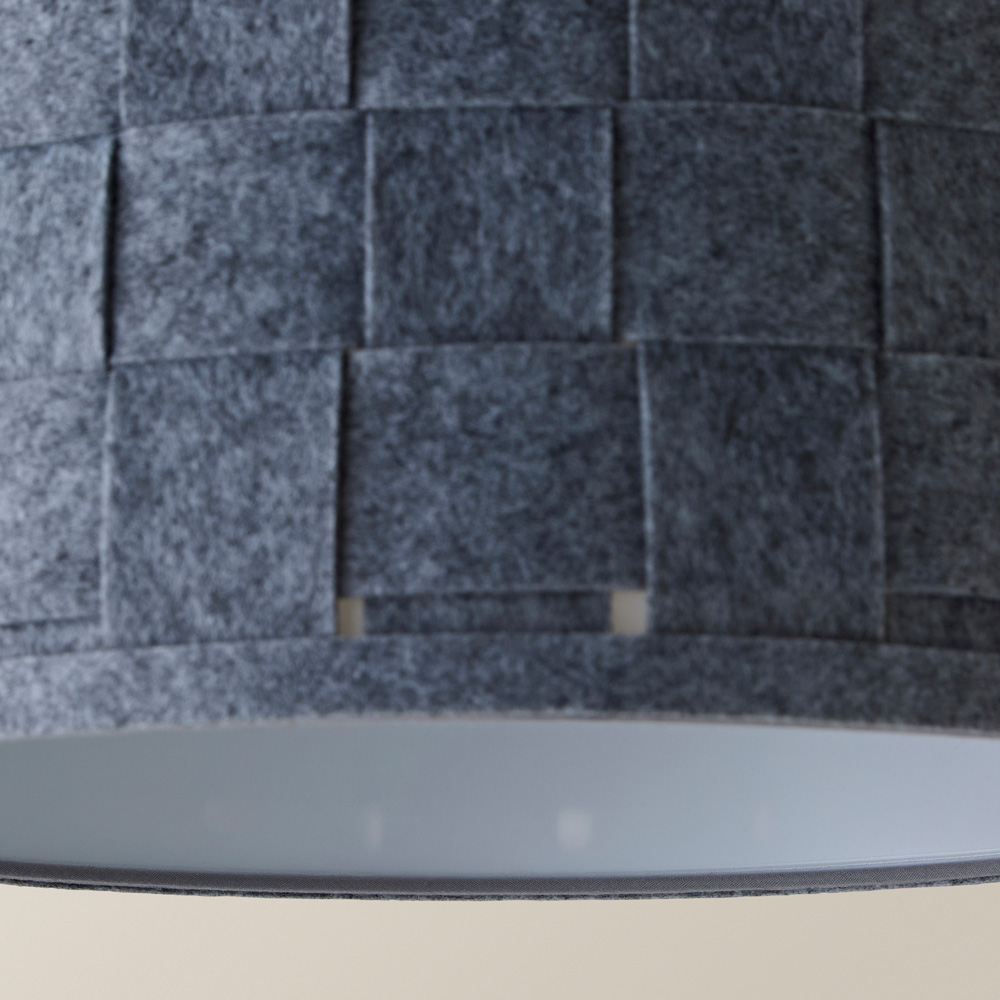 ValueLights Monza Grey Felt Weave Large Lamp Shade Image 3