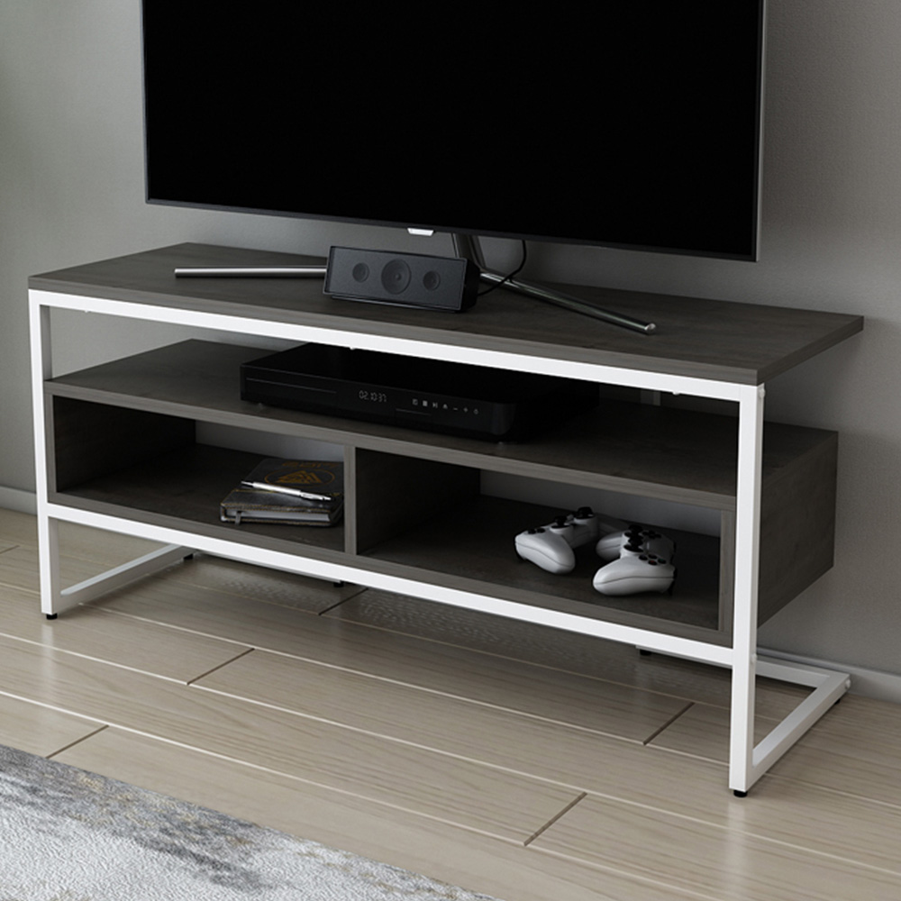 Decorotika Merrion 3 Shelf White Wenge TV Stand for 50 inch TV Image 1