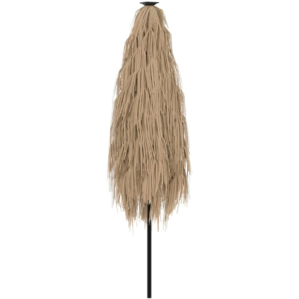 vidaXL Brown Straw Top Garden Parasol with Steel Pole 2.4m Image 5