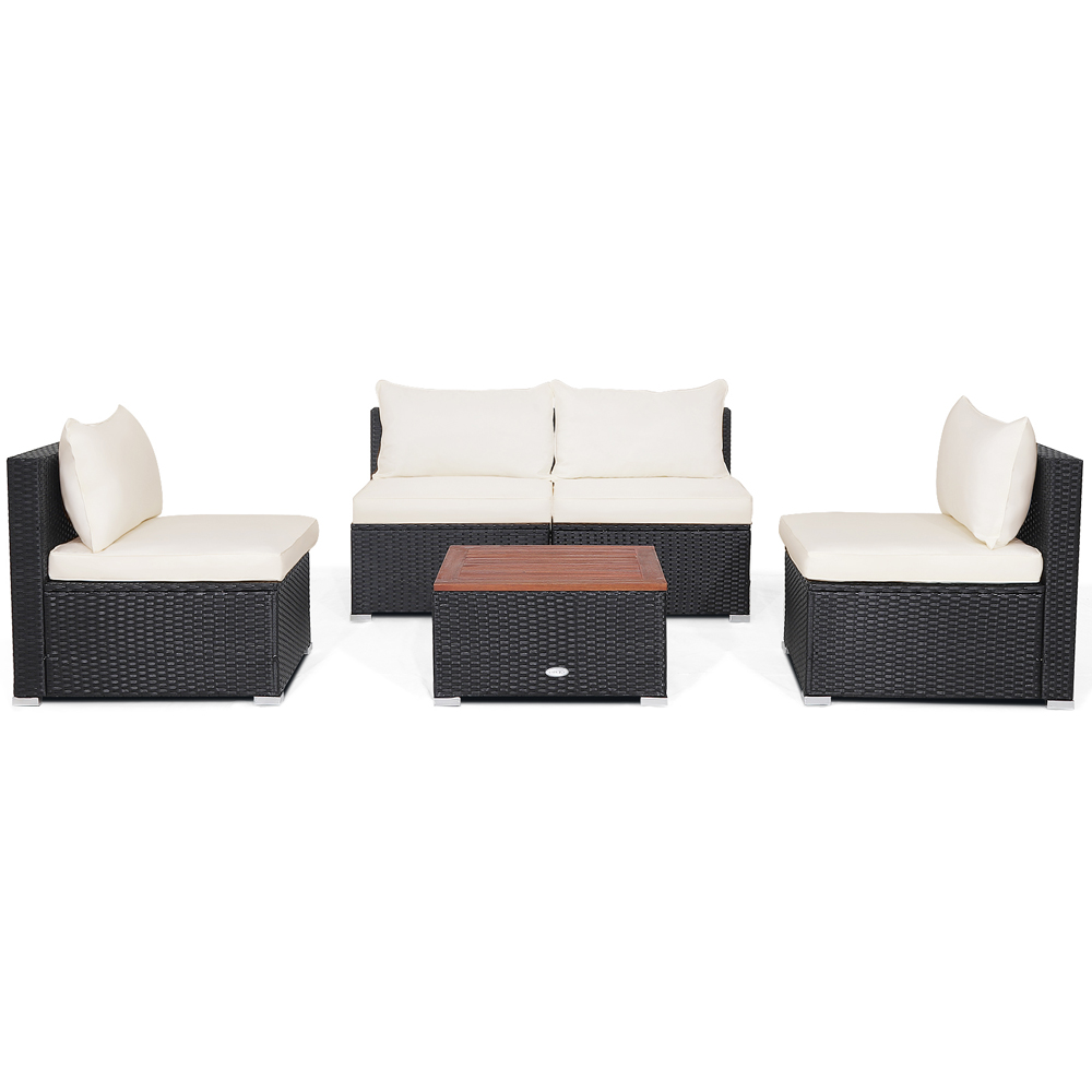 Costway 4 Seater PE Rattan Patio Bistro Set Image 2