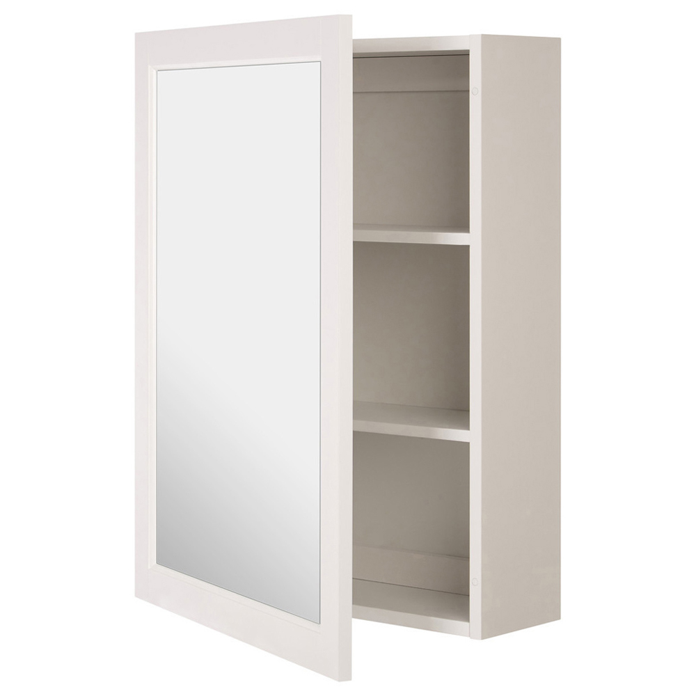 Premier Housewares White Mirror Bathroom Cabinet Image 7