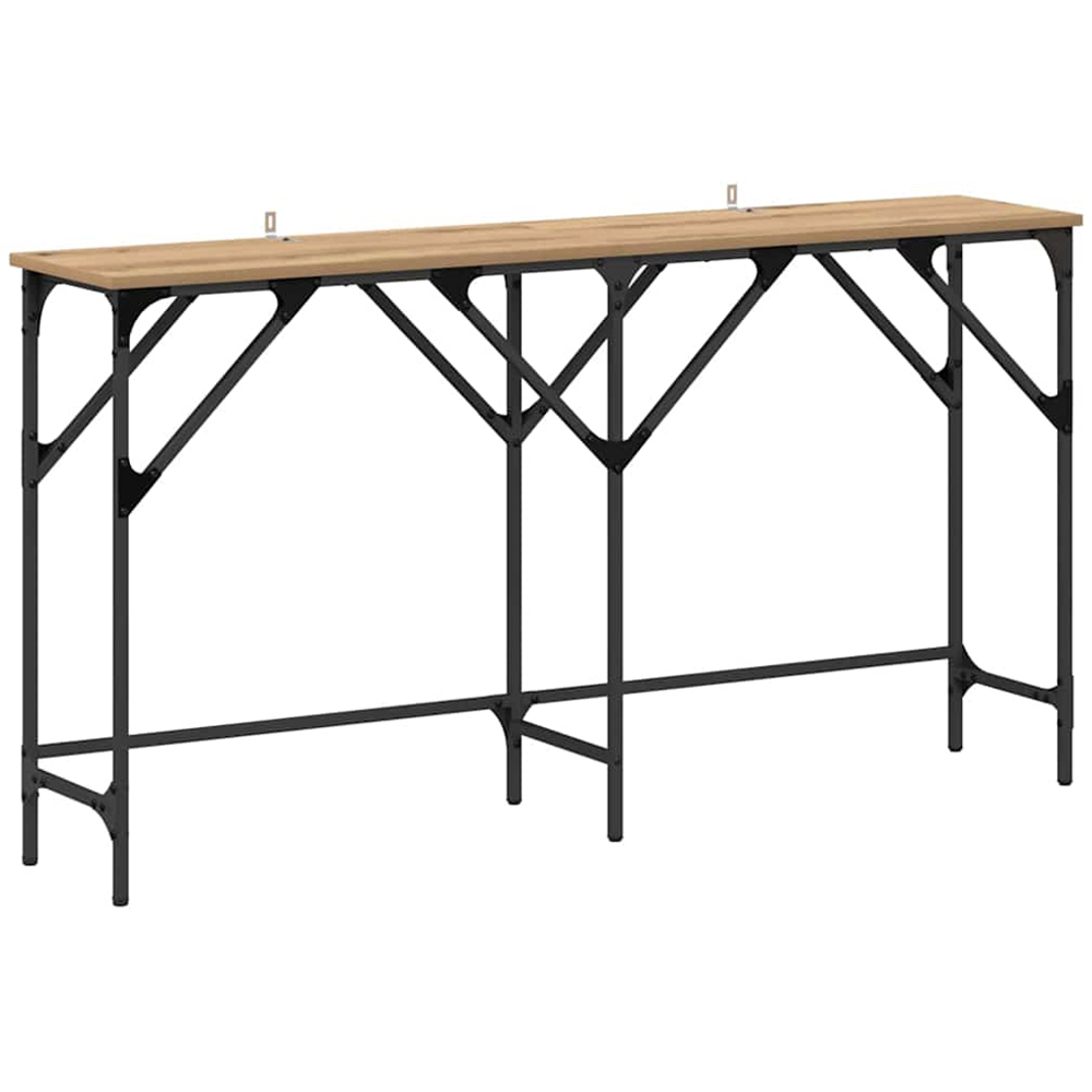 vidaXL Brown Industrial Style Console Table Image 2