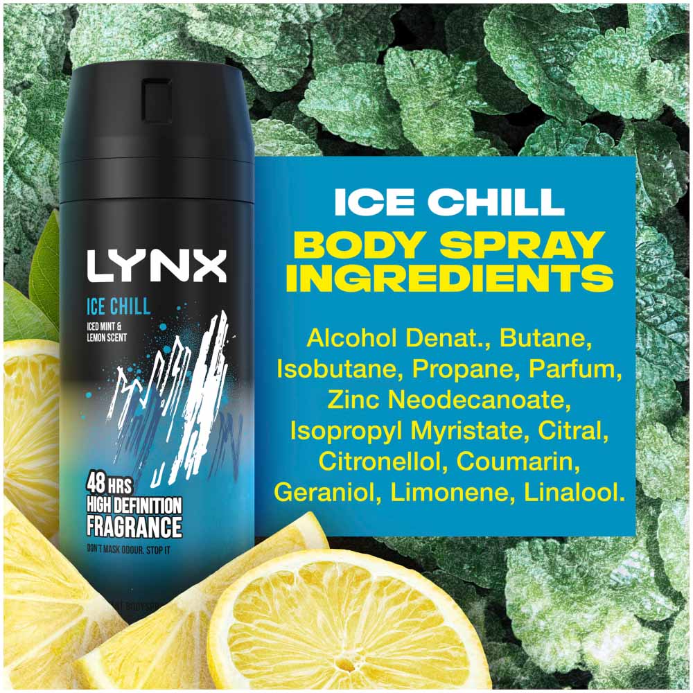 Lynx Ice Chill Dark Body Spray 150ml Image 9