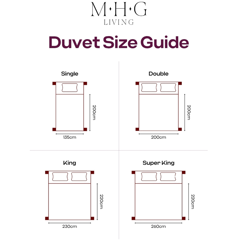 MHG Living Single White Ultra Warm Winter Hollowfibre Duvet 18 Tog Image 9