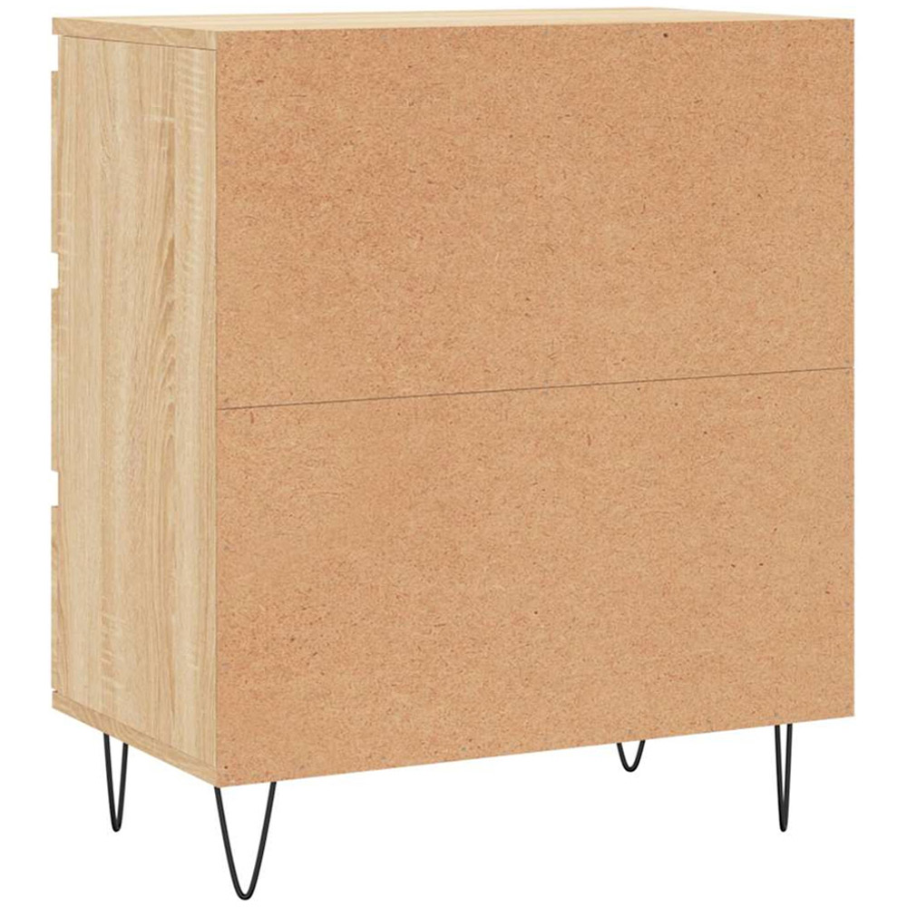 vidaXL 3 Drawer Sonoma Oak Small Sideboard Image 8