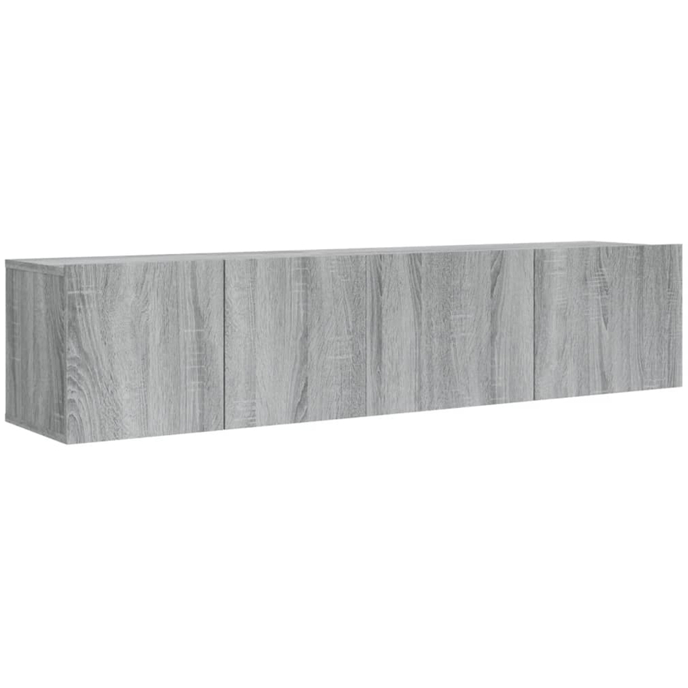vidaXL 2 Door Grey Sonoma TV Cabinet Set of 2 Image 2
