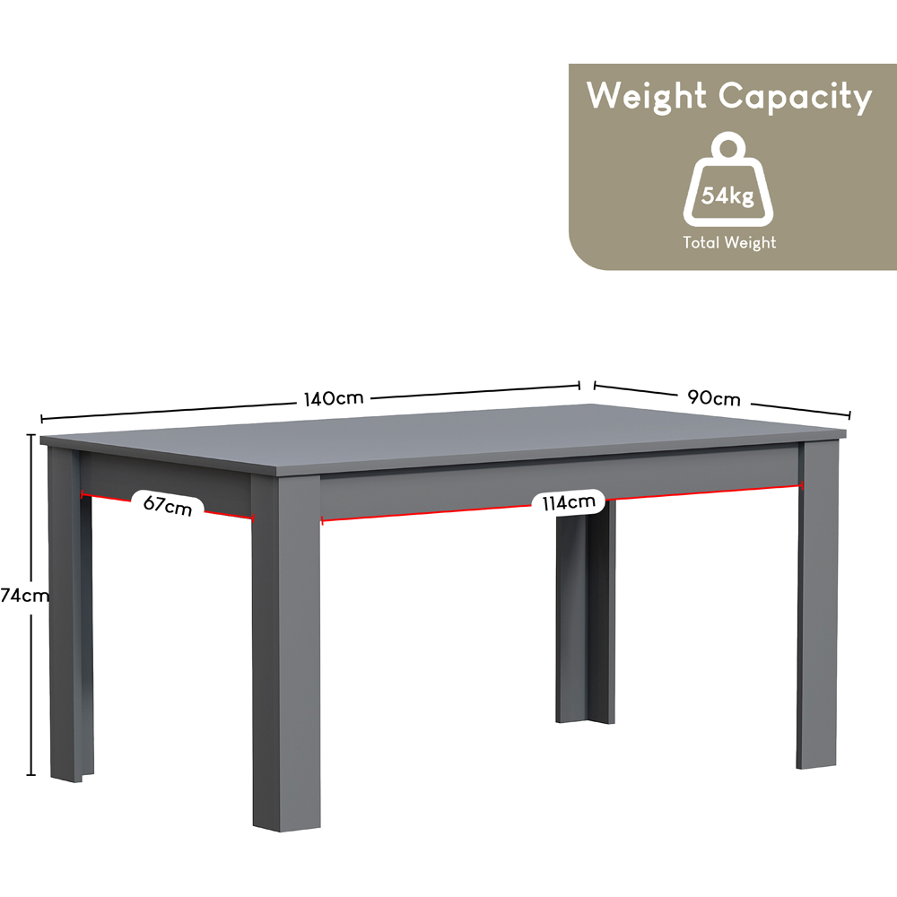 VIDA DESIGNS Medina 6 Seater Dining Table Grey Image 8
