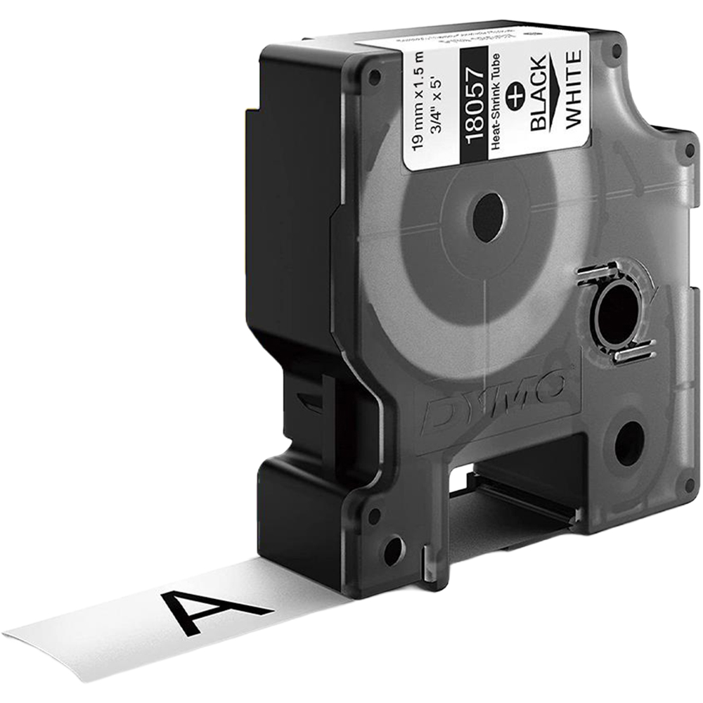 DYMO RhinoPRO Industrial Heat Shrink Black on White Label Tube 19mm x 1.5m Image 3