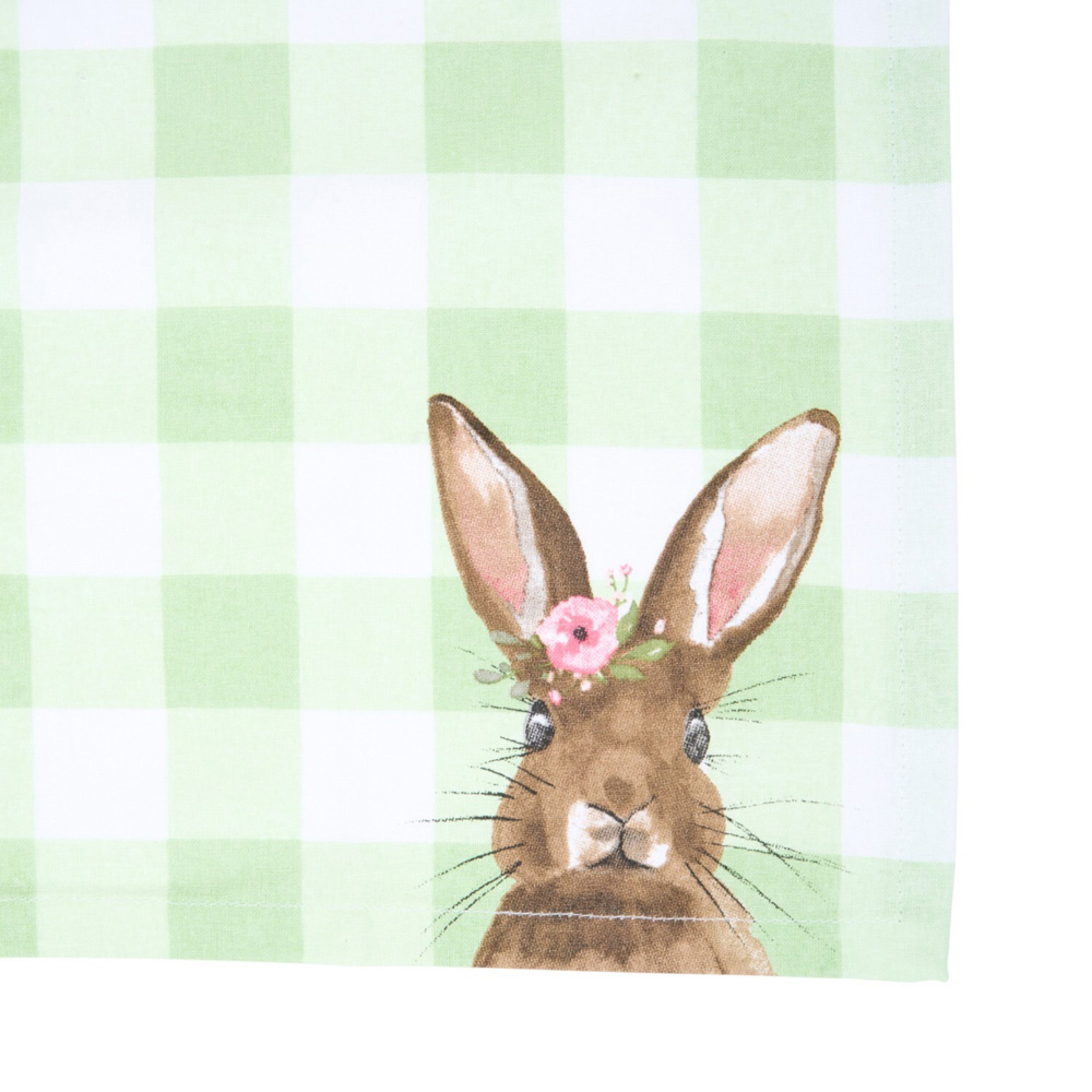 Pack of 4 Gingham Bunny Napkins Green Image 5