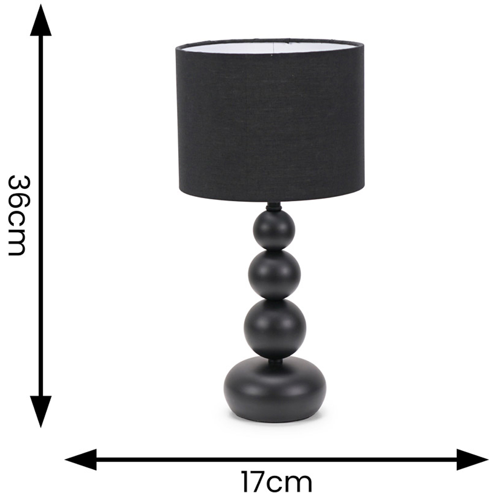 ValueLights Marissa 2 Pack Black Stacked Ball Touch LED Table Lamp Image 5