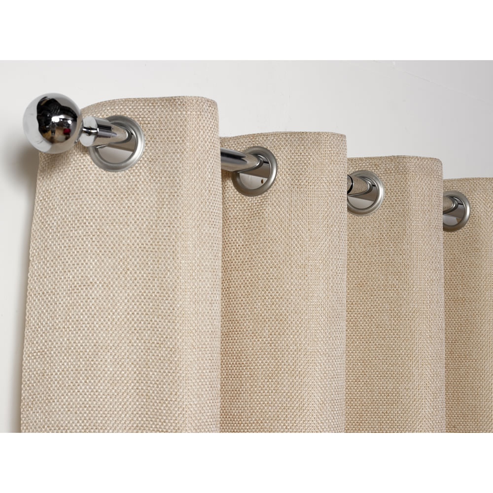 Wilko Natural Weave Eyelet Curtains 167 W x 137cm D Image 2