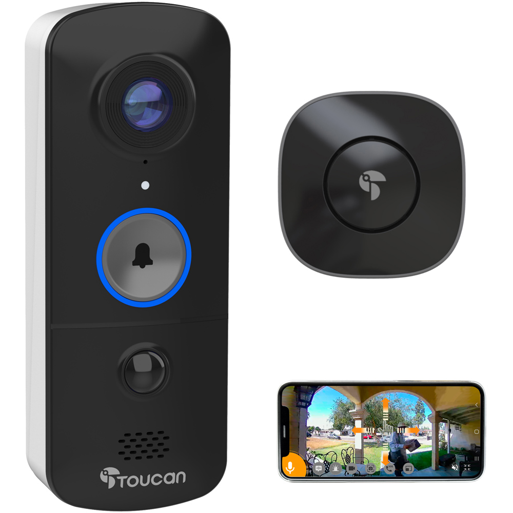 Toucan V3 Wireless Doorbell with S5 Solar Powered Wireless Camera Image 3