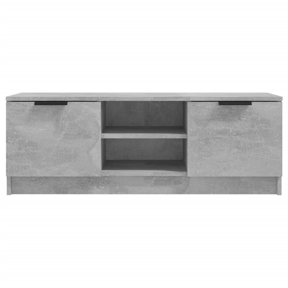 vidaXL 2 Drawer 2 Shelf Concrete Grey TV Cabinet Image 2