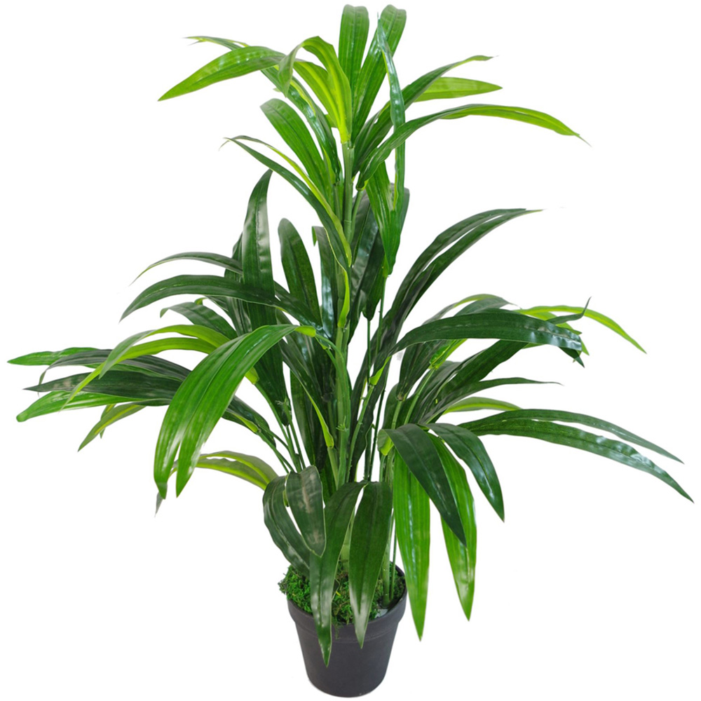 Leaf Artificial Bamboo Shrub Plant in Copper Metal Planter 2.13ft Image 3