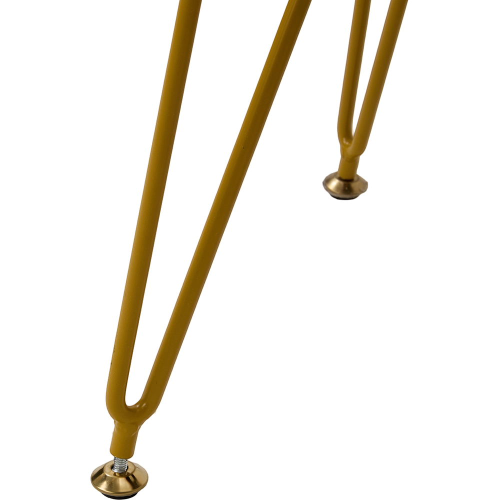 Living and Home Pink Teddy Fleece Storage Ottoman with Gold Metal Legs Image 3