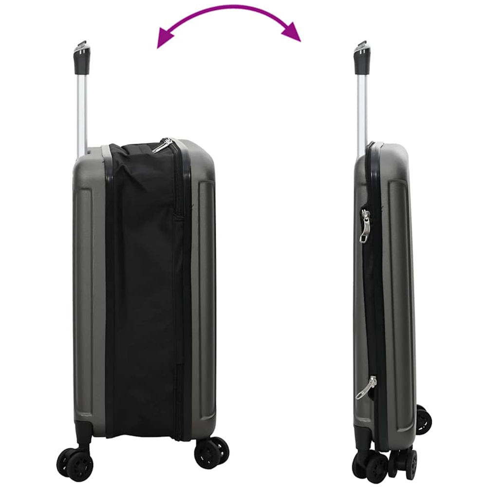 vidaXL 20 inch Grey Rectangular Travel Bag Image 7