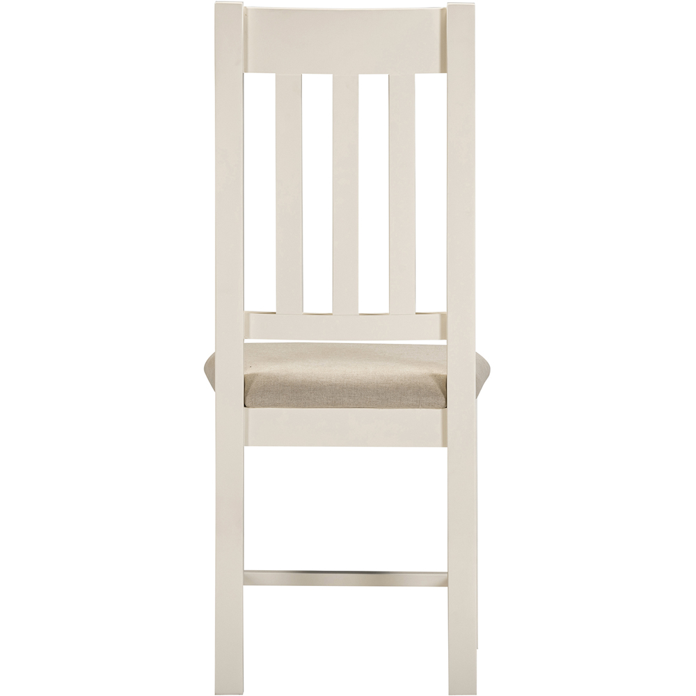 Seconique Windsor Sey of 2 Ivory and Oat Fabric Slatted Dining Chair Image 5