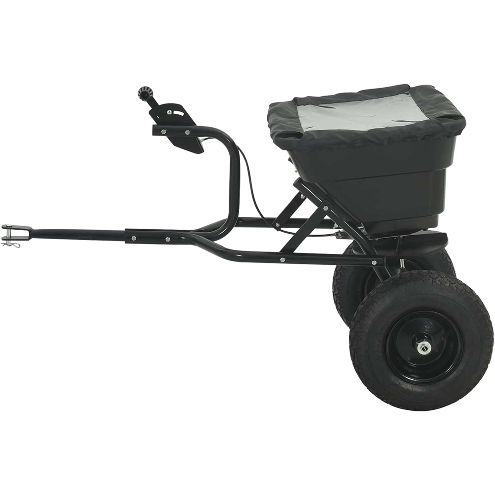 vidaXL Black Lawn Spreader 74 x 53 x 108cm Image 6
