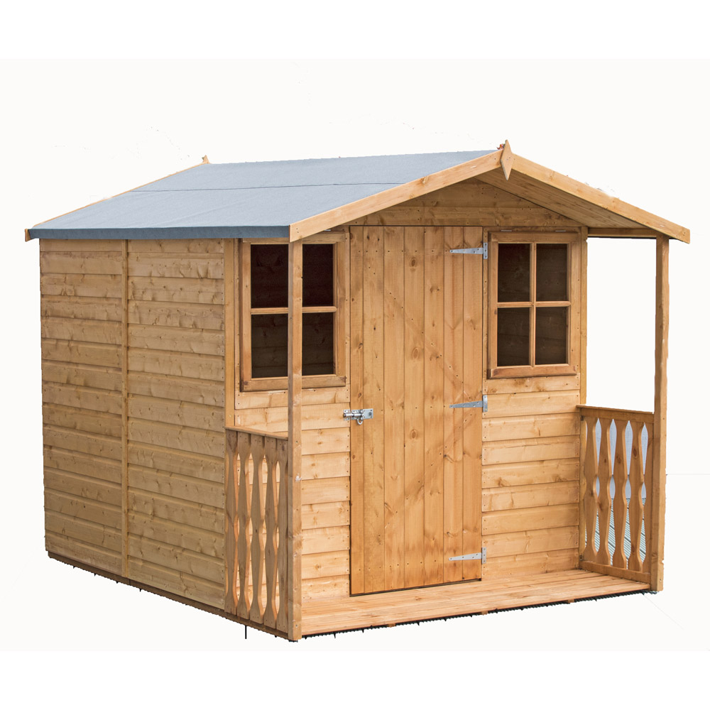 Shire Casita 7 x 9ft Wooden Shiplap Shed with Veranda Image 1