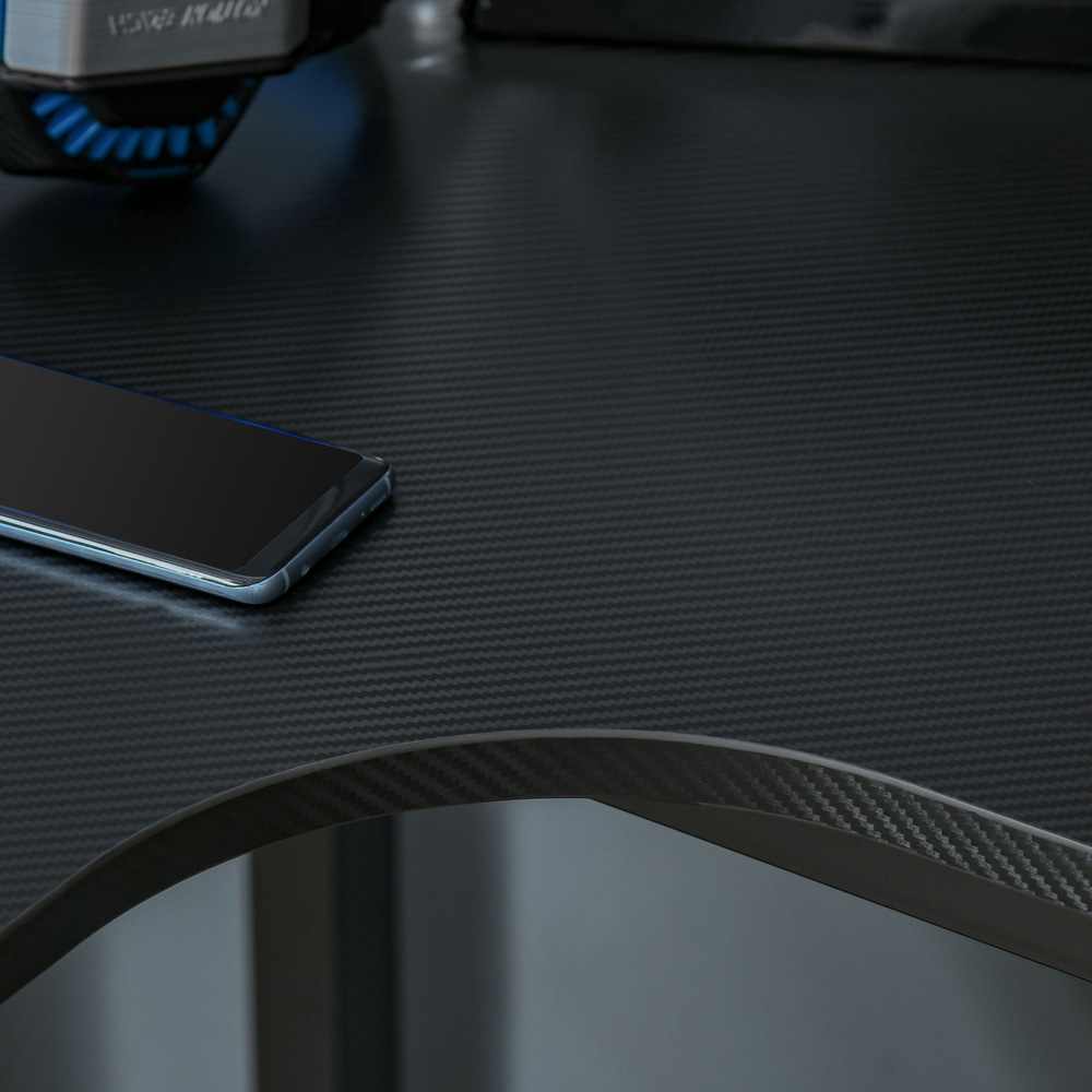Portland L-Shaped Left Hand Gaming Corner Computer Desk Black Image 3