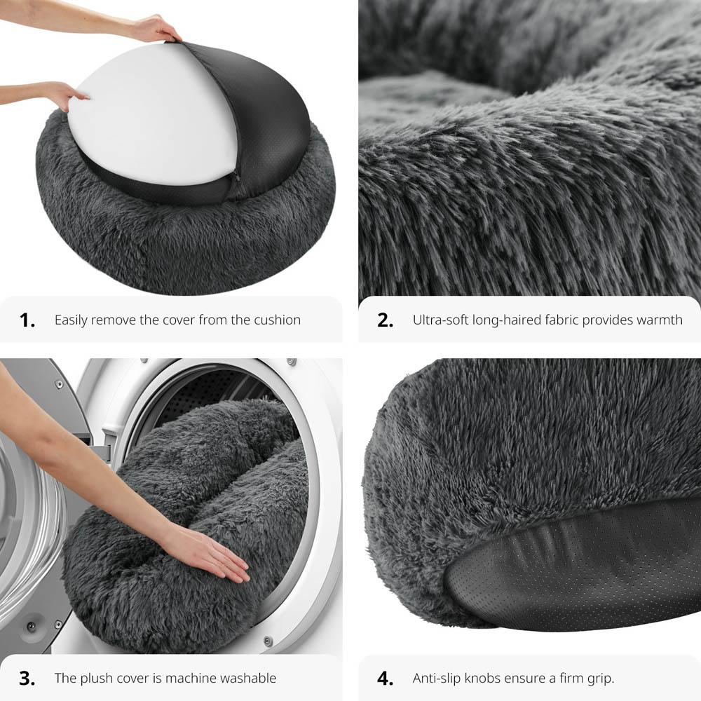 tectake Maja Grey Dog Bed 70 x 70cm Image 5