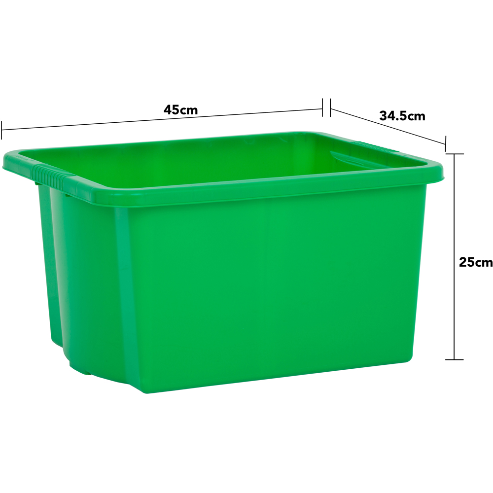Wham 35L Green Stackable Storage Box 4 Pack Image 5