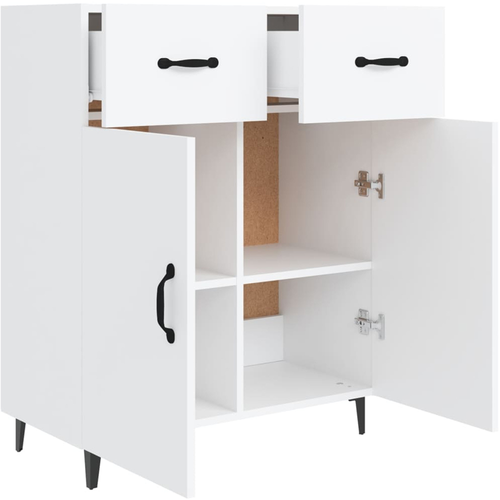 vidaXL 2 Door 2 Drawer White Sideboard Image 6