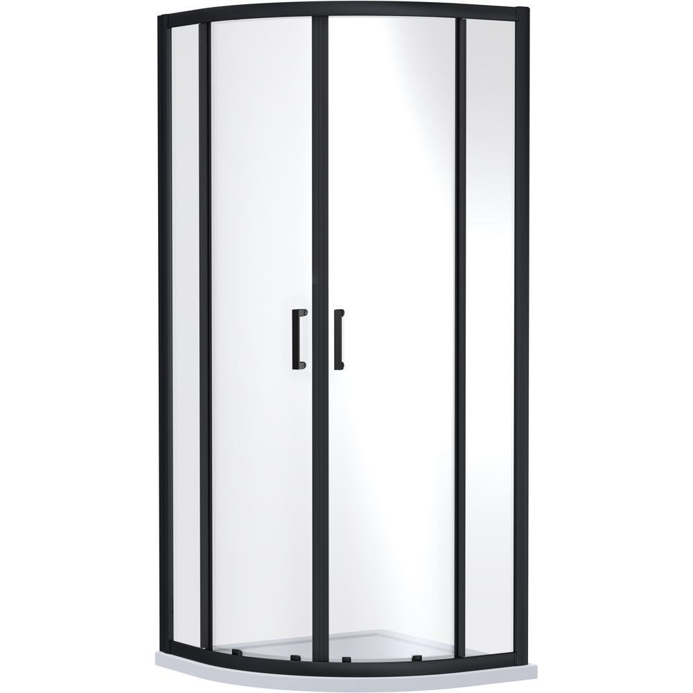 Oem Matt Black Quadrant Shower Enclosure 80 x 80cm Image 1