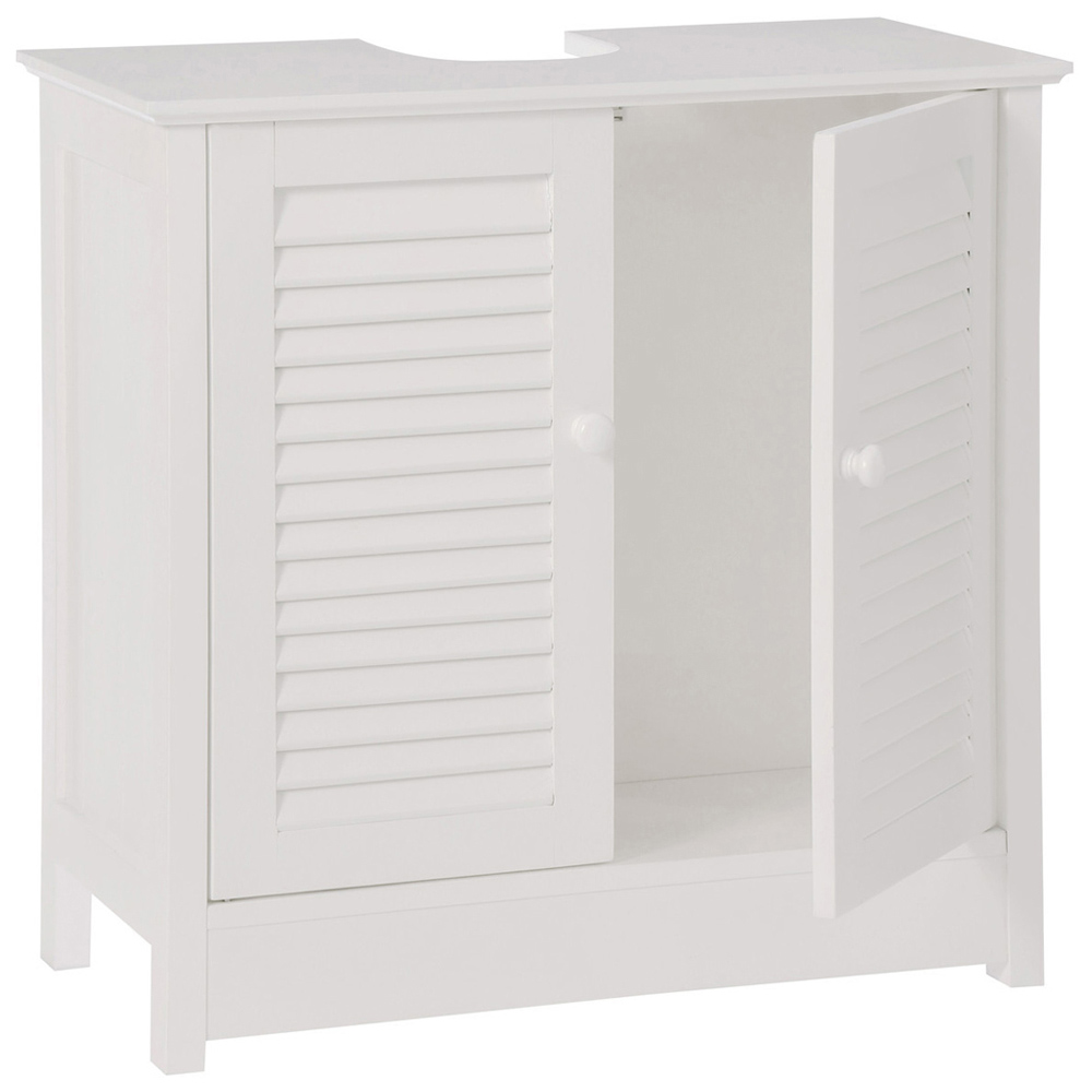 Premier Housewares White Wood Under-Sink Bathroom Cabinet Image 4