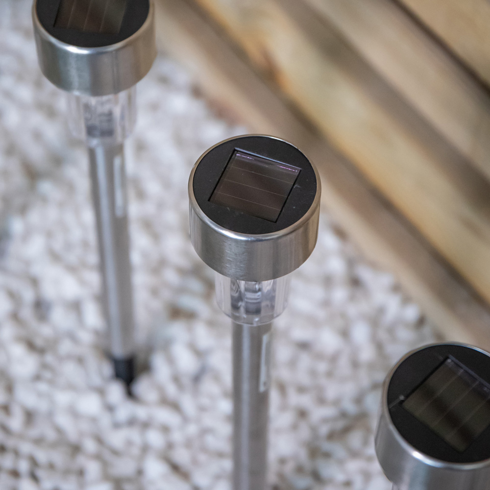 Samuel Alexander Stainless Steel Solar LED Path Light Set of 5 Image 7