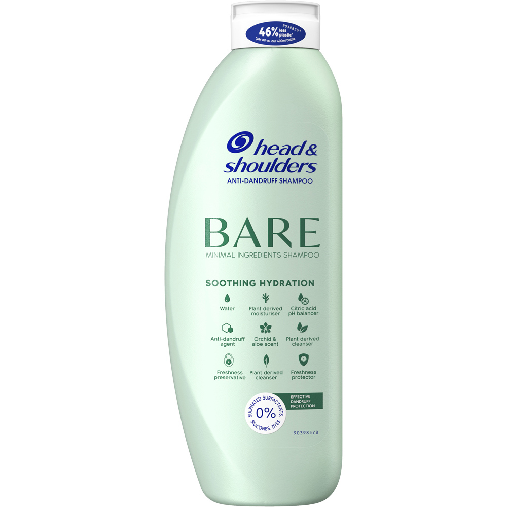 Head and Shoulders Bare Soothing Hydration Shampoo 400ml Wilko