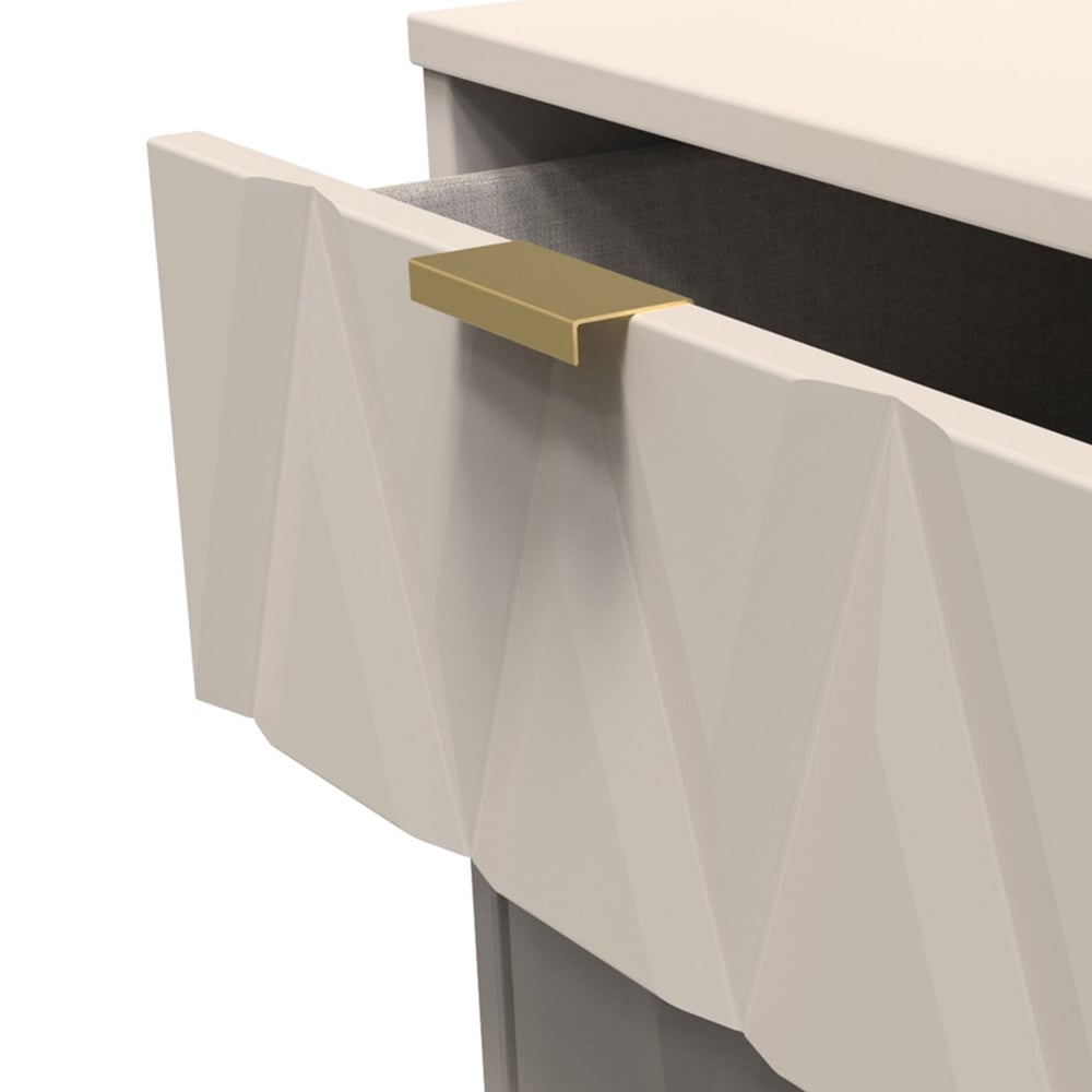 Crowndale Diamond 2 Drawer Matt Kashmir Bedside Table Image 5