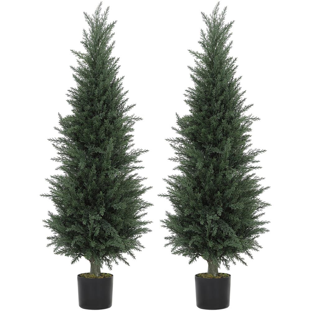 Portland Artificial Cypress Plant in Pot 120cm 2 Pack Image 1