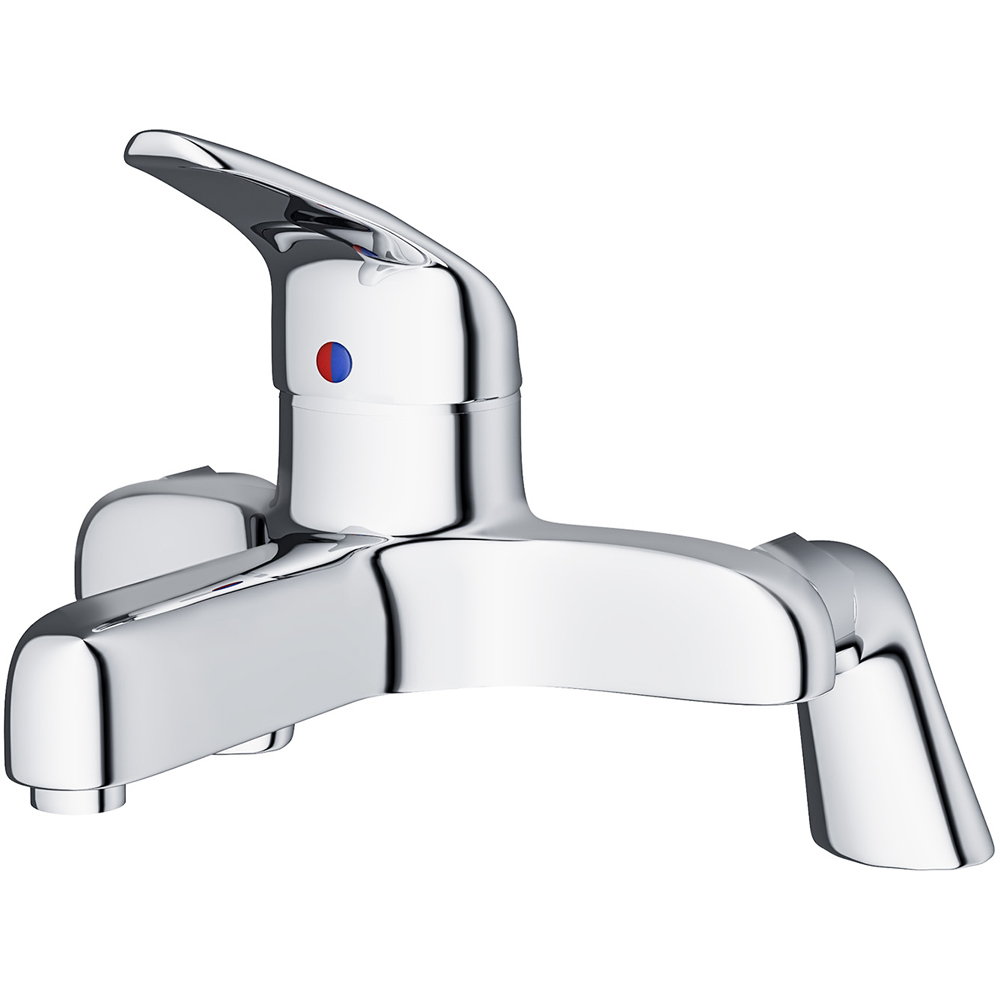 Nes Home Elford Modern Chrome Deck Mounted Bath Filler Tap Image 1