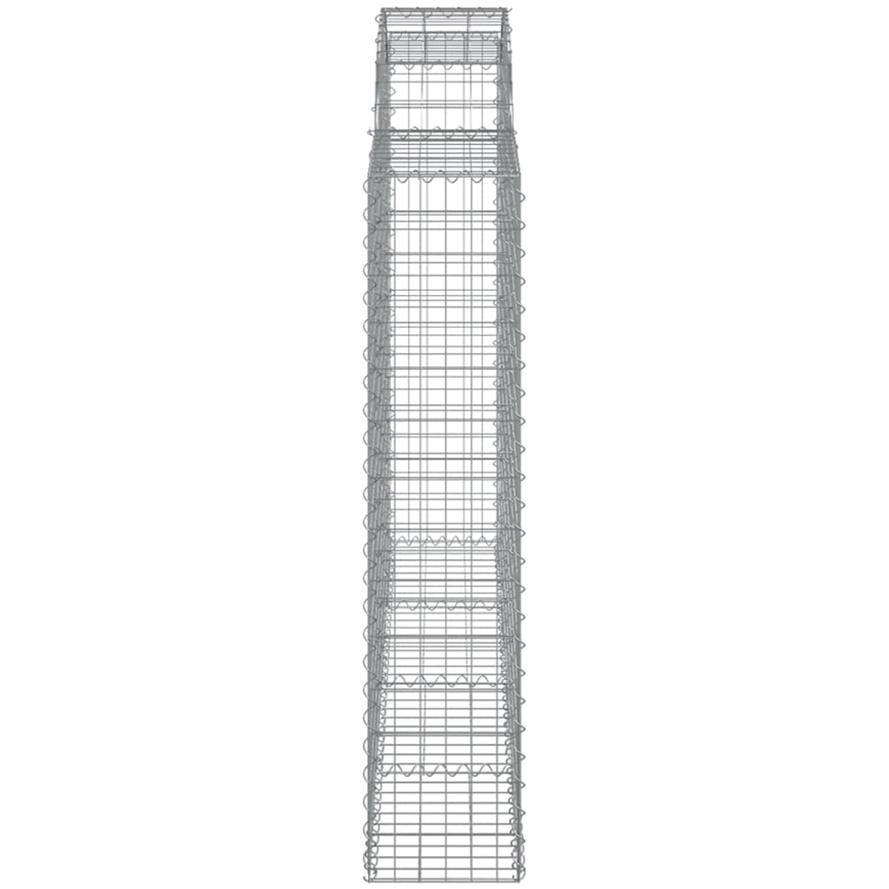 vidaXL Silver Galvanised Iron Gabion Basket 200 x 30 x 140/160cm 10 Pack Image 3
