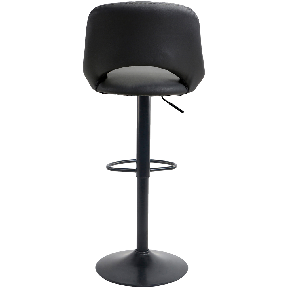 Neo Milan Set of 2 Black Leather Bar Stools Image 4