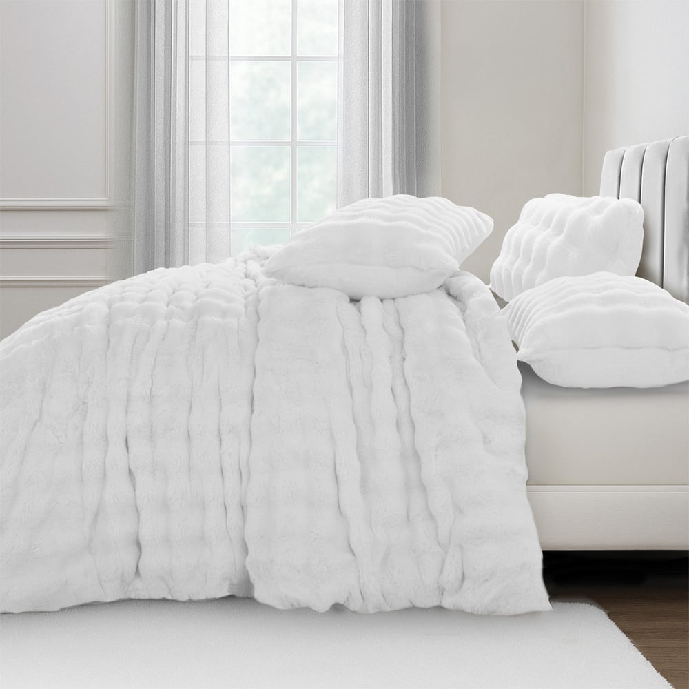 Sweet Dreams King Size White Alpine Duvet Set Image