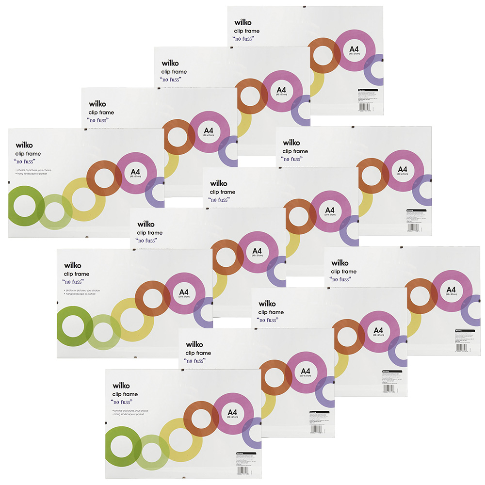 Wilko Clip Frame A4 Case of 12 Wilko