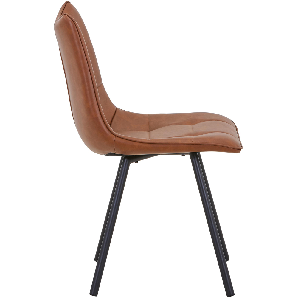 Portland Harper Tan Faux Leather Dining Chair Image 3
