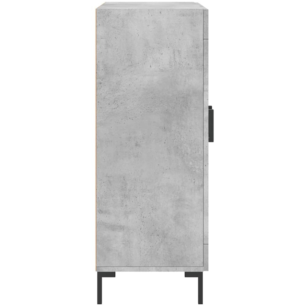 vidaXL 2 Glass Door Concrete Grey Wooden Sideboard Image 7