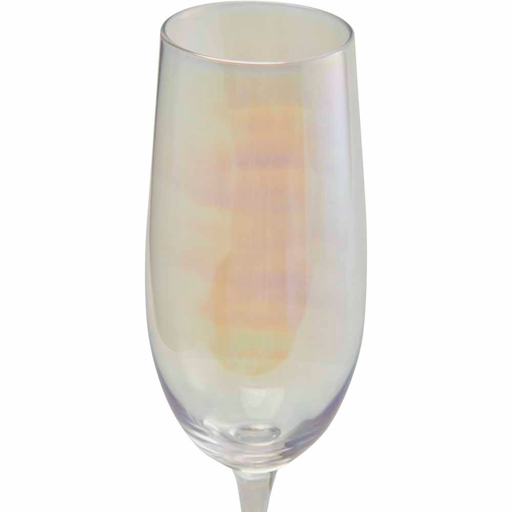 Wilko Lustre Champagne Glass 4pk Image 3