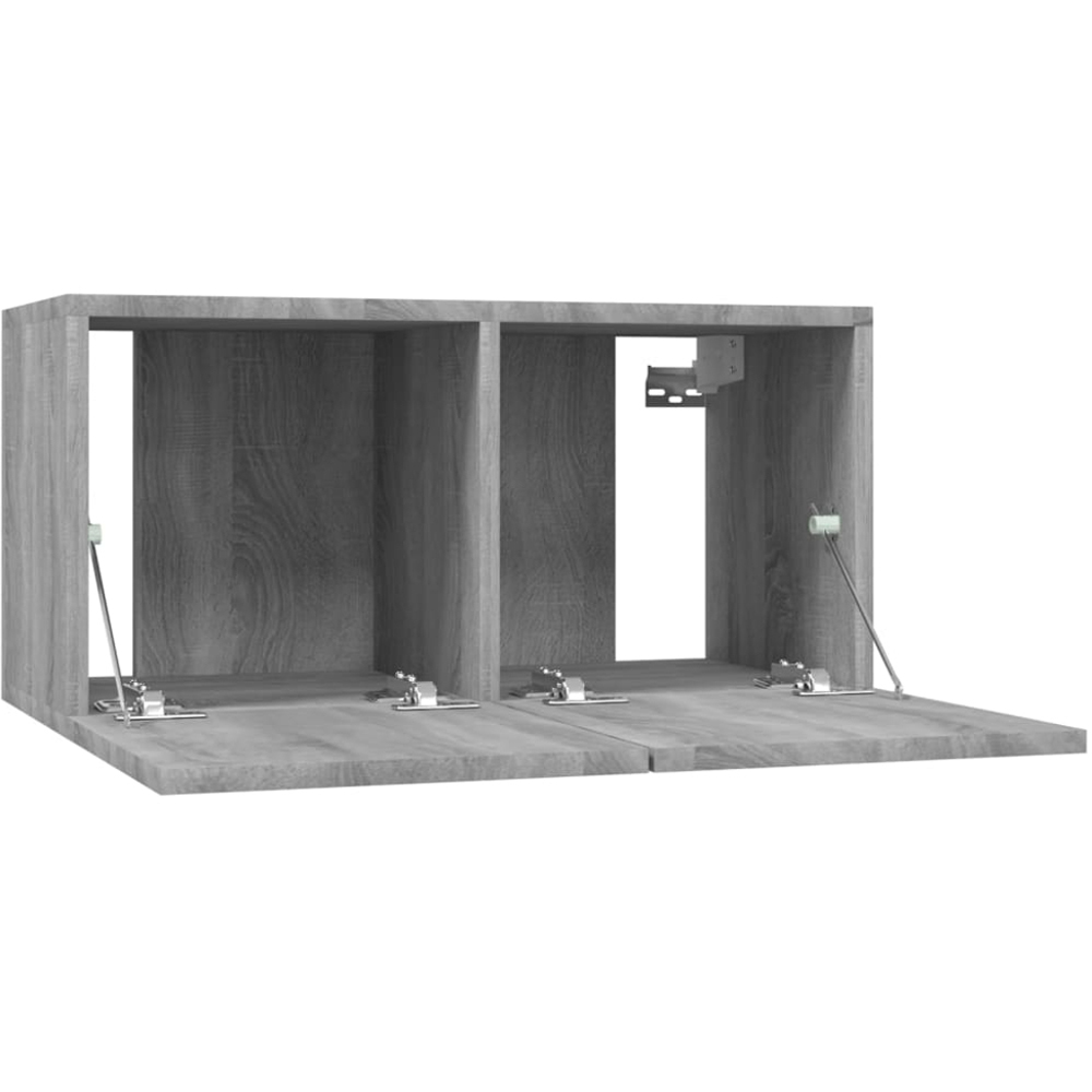 vidaXL 8 Door Grey Sonoma Wall Mounted TV Cabinet Set of 4 Image 6