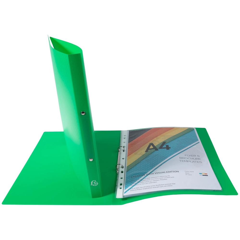 Exacompta Opak A4 Assorted Colour 2R Ring Binder with Label 20 Pack Image 3