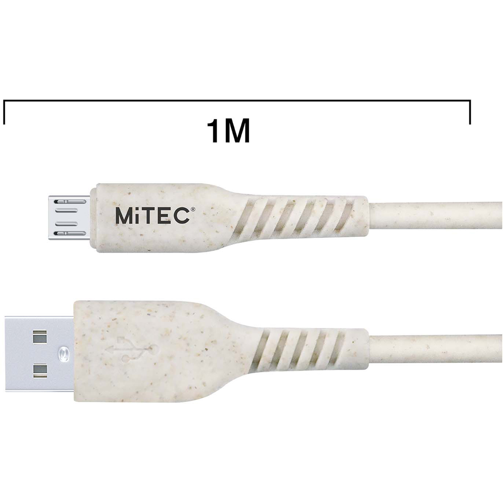 MiTEC Beige Bioplastics Micro USB Cable 1m Image 6