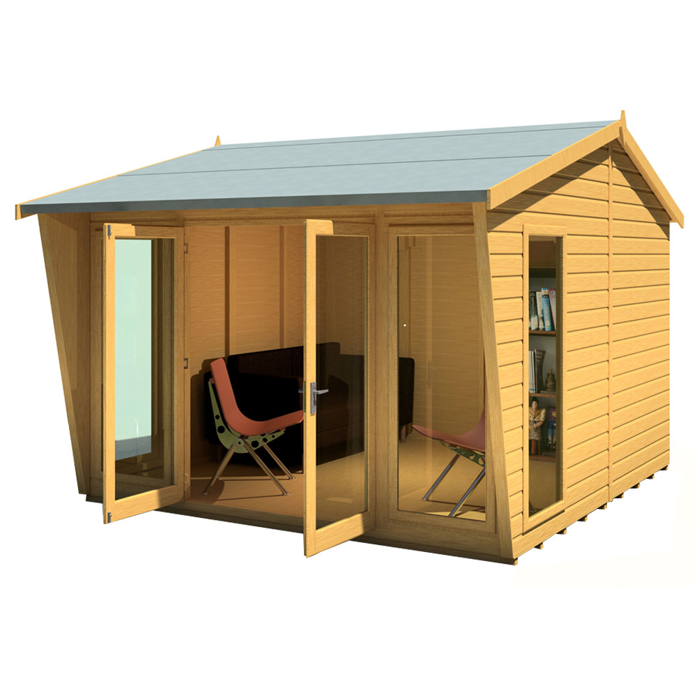 Shire Burghclere 10 x 10ft Double Door Contemporary Summerhouse Image 3