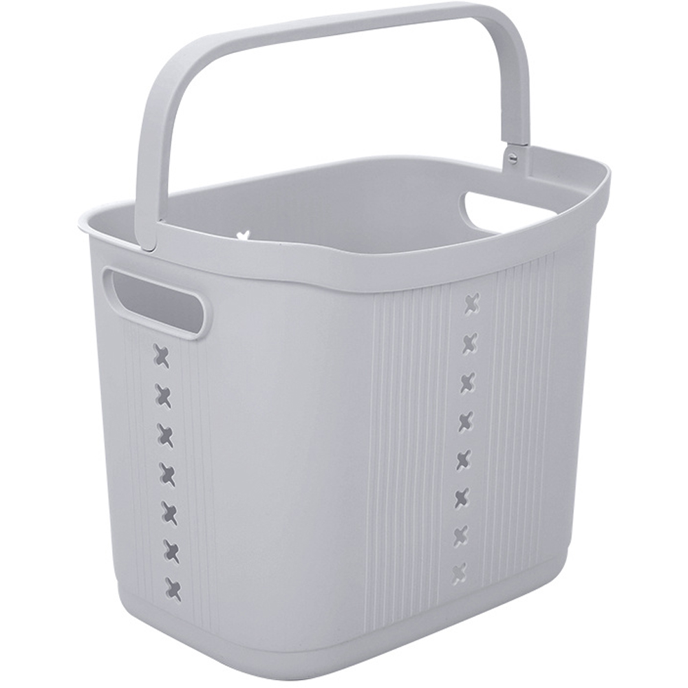 H&O Direct 4 Tier Grey Laundry Basket with Wheels Image 4