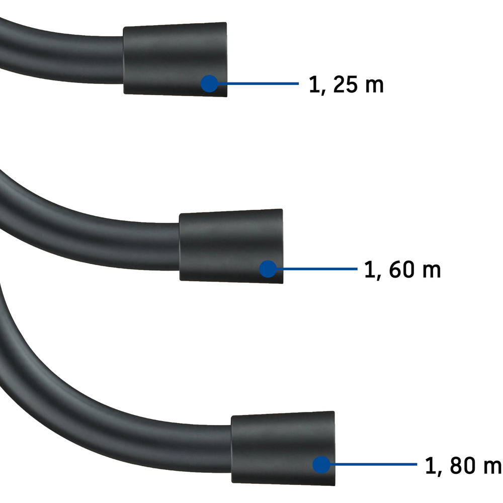 Duravit Matt Black Shower Hose 1800mm Image 4