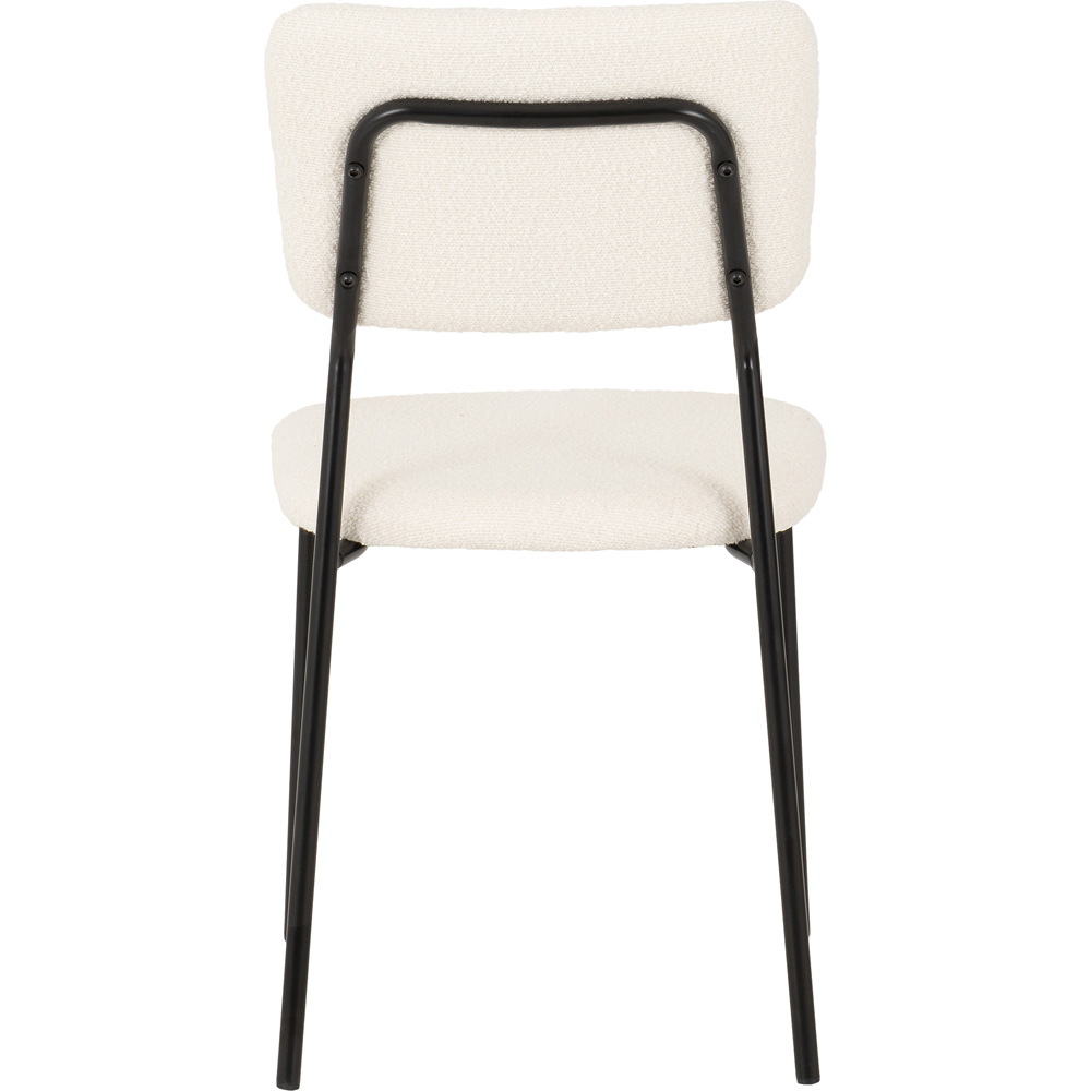 Seconique Sheldon Set of 4 Ivory Boucle Dining Chairs Image 7